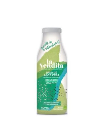 Jugo De Aloe Vera 100% Con Pulpa 500Ml Eco de La Vendita