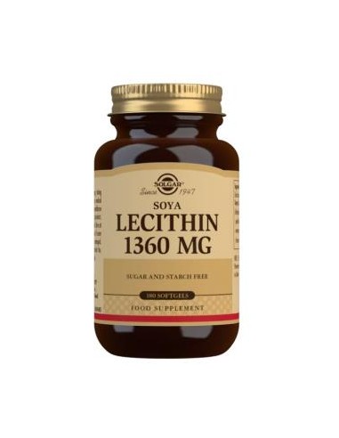 Lecitina De Soja 1360Mg. 180Perlas de Solgar