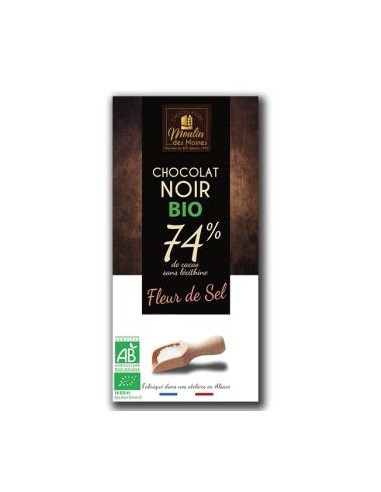 Chocolate Negro 74% Flor De Sal 100 Gr Bio de Moulin Des Moines