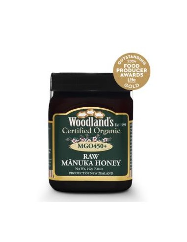 Miel De Manuka Raw  Mgo 450+ Monofloral 250Gr Eco de Woodland´S