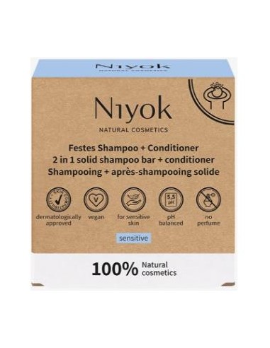 Champu + Acondicionador Solido Sensible 80 Gr de Niyok