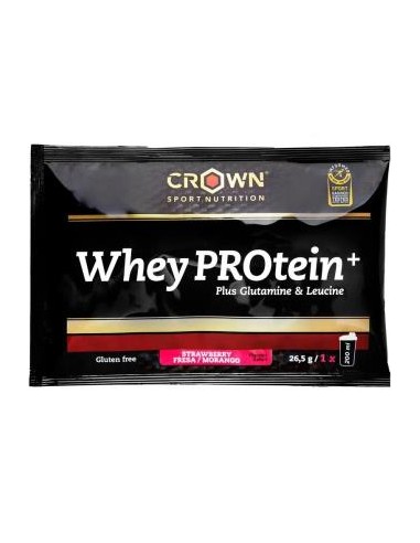 Whey Protein+, Sobre De 26 G Fresa de Crown Sport Nutrition