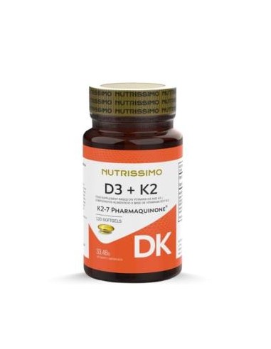 D3 K2 2000Ui Pharmaquinone K2-T 120 Cap de Nutrissimo