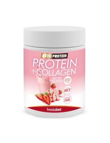 Protein + Collagen Fresa Nata Shake 400 Gr. de Keto Protein