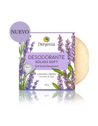 Desodorante Solido Soft Bio Con Lavanda-Salvia 65Gr de Dehesia