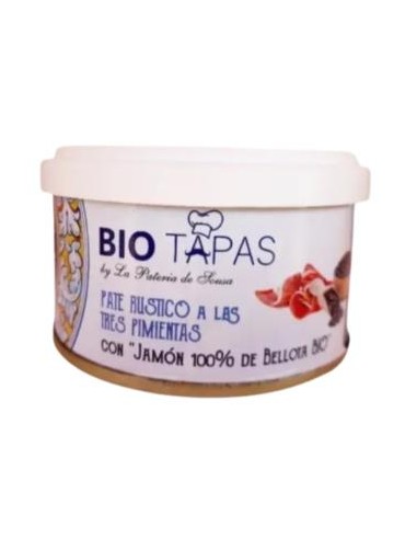 Pate Bio Tres Pimientas-Jamon Bellota 100% 100Gr. de Bio Tapas