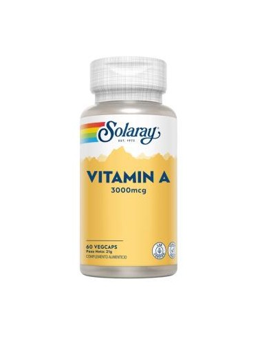 Vitamina A 3000Mcg 60Vcap. de Solaray