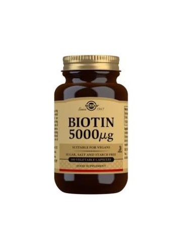 Biotina 5000Mcg. 100Cap. de Solgar