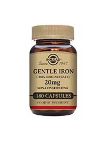 Hierro Gentle (No Estriñe) 20Mg. 180Cap. de Solgar